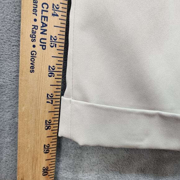Walter Hagen Men 34x28 Beige Khaki Flat Front Cuffed Dress Pants Trousers Career - Picture 11 of 15